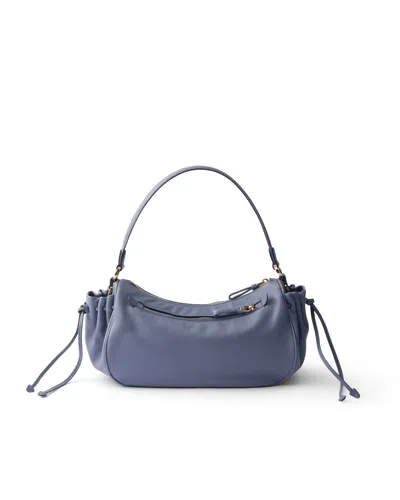 Prada Small Leather Bag In Blue