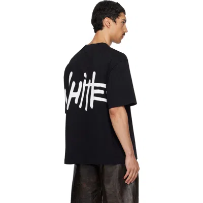 Off-white 스프레이 로고 스케이트 티셔츠 In Black