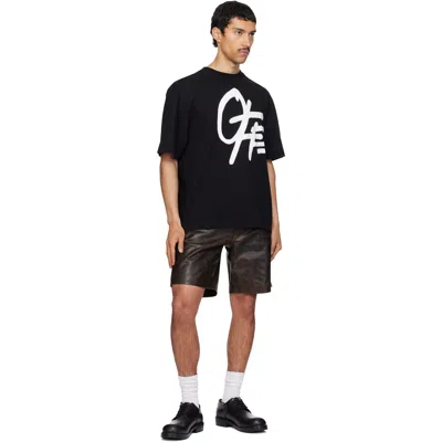 Off-white 스프레이 로고 스케이트 티셔츠 In Black