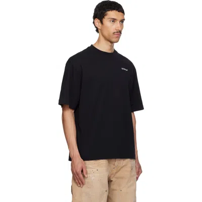 Off-white Ribbed Crew Neck Short-sleeve T-shirt In Black