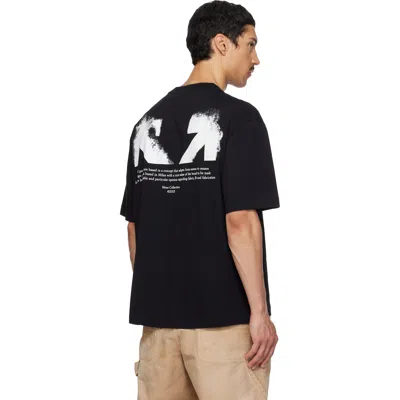 Off-white Ribbed Crew Neck Short-sleeve T-shirt In Black