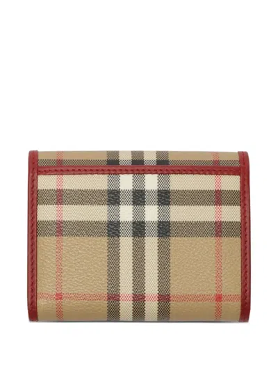 Burberry Small Check Folding Wallet In Pattern