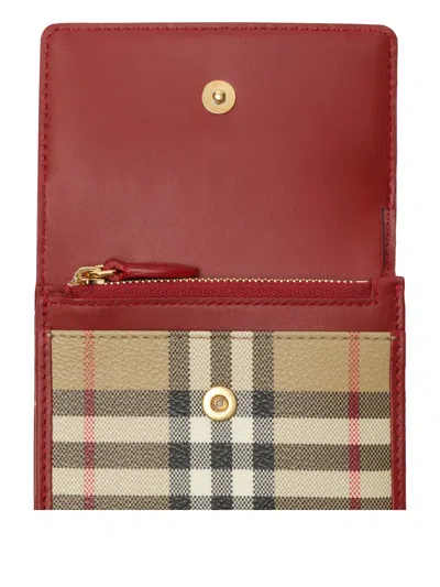 Burberry Small Check Folding Wallet In Pattern