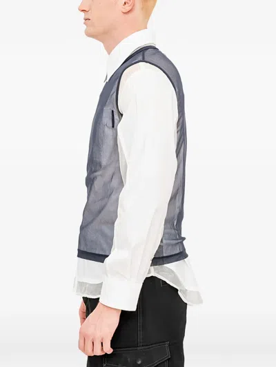 Andersson Bell Mesh Sleeveless T-shirt In Blue