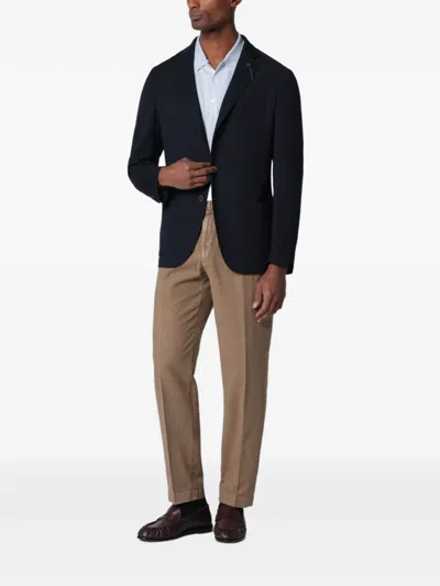 Santaniello Black Single-breasted Wool-blend Jacket In Black