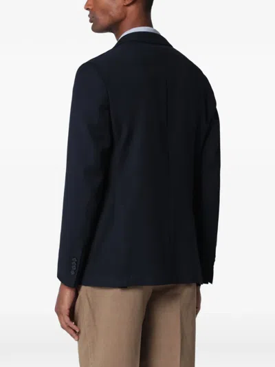 Santaniello Black Single-breasted Wool-blend Jacket In Black