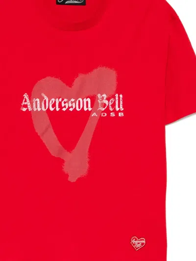 Andersson Bell Heart-printed T-shirt In Red