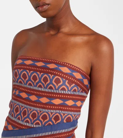 Johanna Ortiz Paraiso Agreste Printed Cotton-voile Maxi Dress In Brown