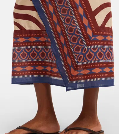 Johanna Ortiz Paraiso Agreste Printed Cotton-voile Maxi Dress In Brown
