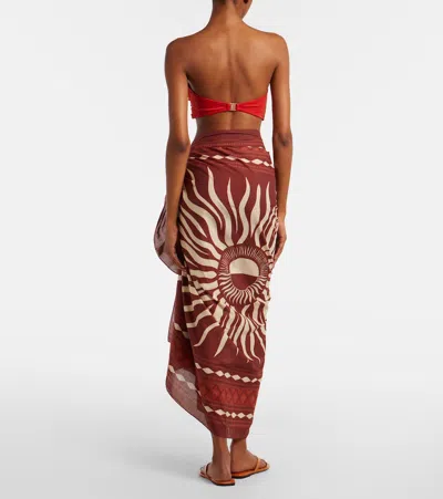 Johanna Ortiz Golden Horizon Pareo Swim Cover-up In Red
