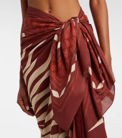 Johanna Ortiz Golden Horizon Pareo Swim Cover-up In Red