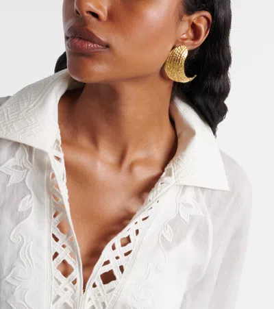 Ysso Broken Shell Gold-plated Earrings In Gold