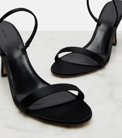 The Row Ella Leather Mules Open Toe Stiletto In Animal Print
