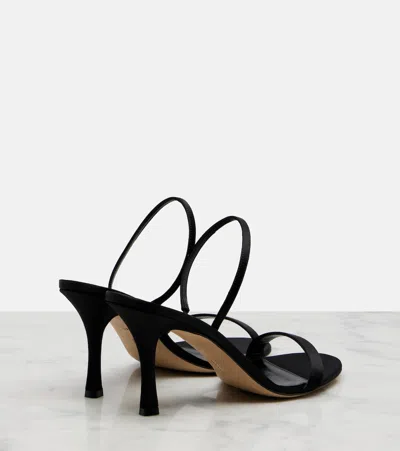 The Row Ella Leather Mules Open Toe Stiletto In Animal Print