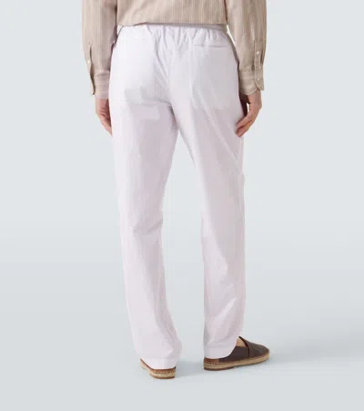 Fedeli Cotton-blend Straight Pants In White