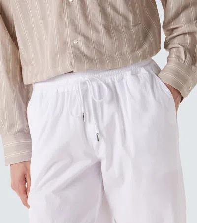 Fedeli Cotton-blend Straight Pants In White