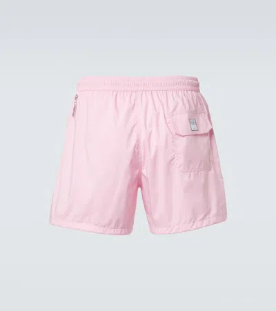 Fedeli Drawstring Beach Shorts In Pink