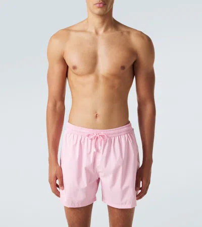 Fedeli Drawstring Beach Shorts In Pink