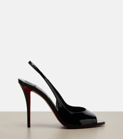 Christian Louboutin Sofia Z 110 Slingback Sandals In Patent Leather In Black