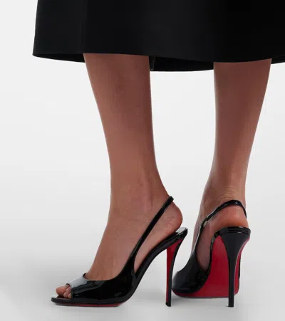 Christian Louboutin Sofia Z 110 Slingback Sandals In Patent Leather In Black