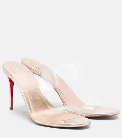 Christian Louboutin Just Nothing 85mm Patent Pvc Sandals In White