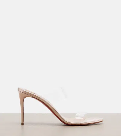 Christian Louboutin Just Nothing 85mm Patent Pvc Sandals In White