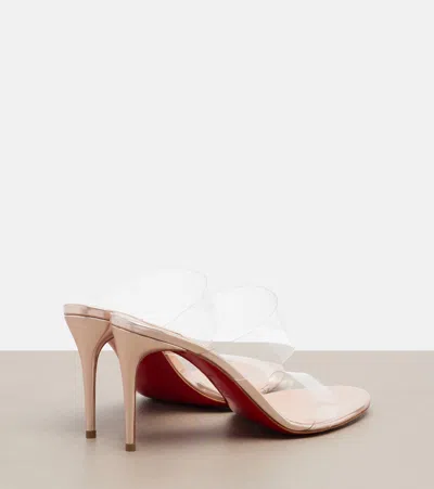 Christian Louboutin Just Nothing 85mm Patent Pvc Sandals In White