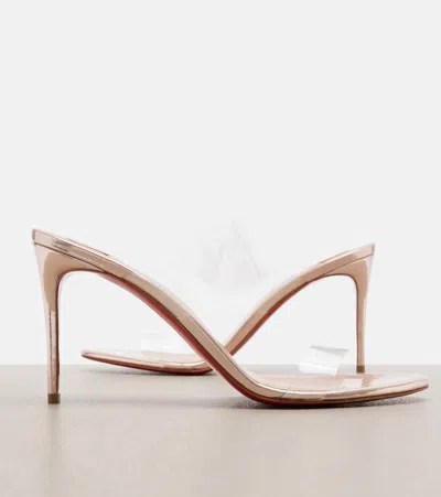 Christian Louboutin Just Nothing 85mm Patent Pvc Sandals In White