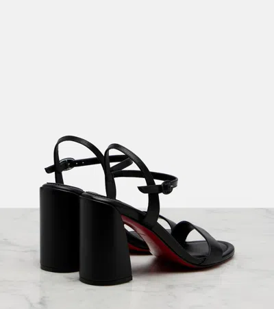 Christian Louboutin Miss Jane Nappa Leather Heeled Sandals 85 In Black