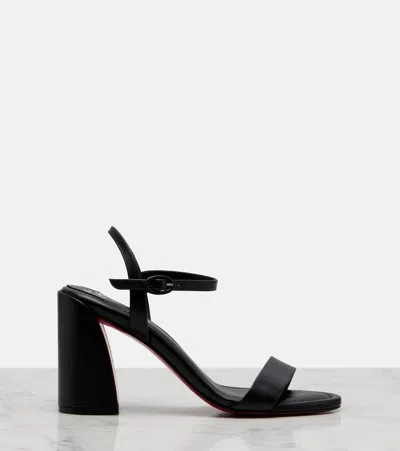 Christian Louboutin Miss Jane Nappa Leather Heeled Sandals 85 In Black
