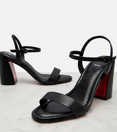 Christian Louboutin Miss Jane Nappa Leather Heeled Sandals 85 In Black