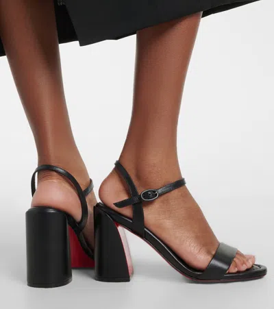 Christian Louboutin Miss Jane Nappa Leather Heeled Sandals 85 In Black