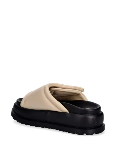Buffalo Logo-debossed Touch-strap Sandals In Neutral