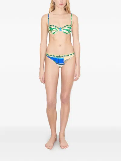 Tory Burch Printed Bikini Top In Multi