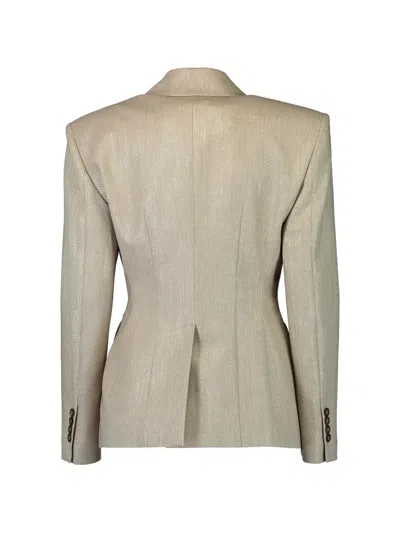 Brunello Cucinelli Wool Blend Double-breasted Jacket In Neutral