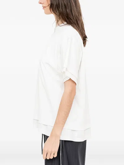 Facon Jacmin Thoai Mirror Double-layer T-shirt In White