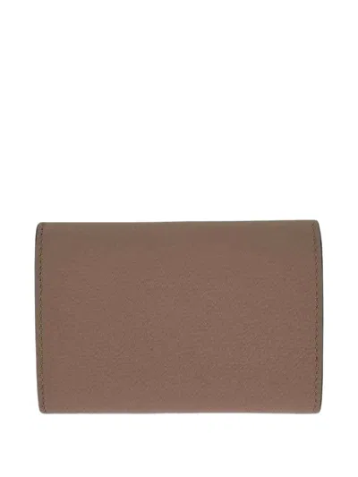 Loewe Anagram Small Vertical Wallet In Brown