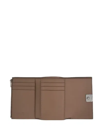 Loewe Anagram Small Vertical Wallet In Brown