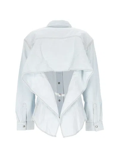 Agolde Camicia Cut-out In Blue