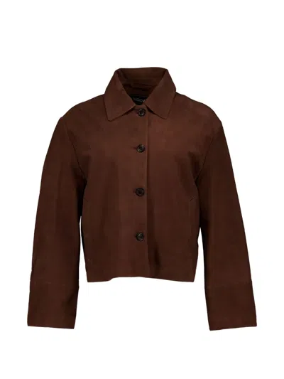 Studio Ar Button-up Jacket In Brown