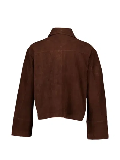 Studio Ar Button-up Jacket In Brown