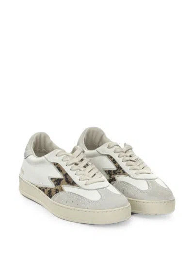 Moaconcept Moa Concept White Leather Rubber Sneakers In White