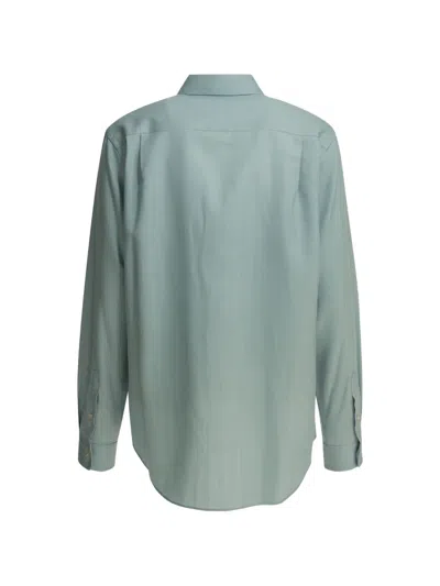 Auralee Wool Flap-pocket Coat In Green