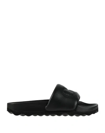 Off-white Off White Women Black Leather Bookish Slippers