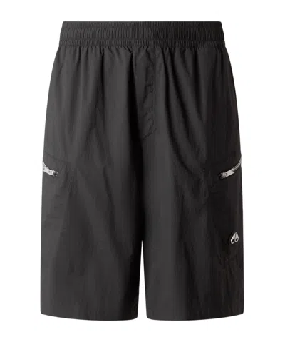 Moose Knuckles Flight Cargo Shorts In Black