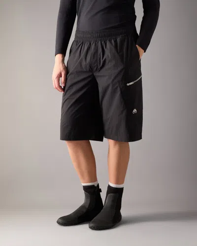 Moose Knuckles Flight Cargo Shorts In Black