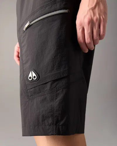 Moose Knuckles Flight Cargo Shorts In Black