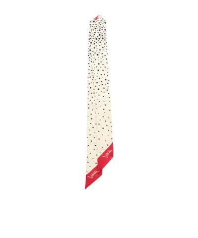 Valentino Scarf Bandeau Little Stars Starry In Silk In Gray