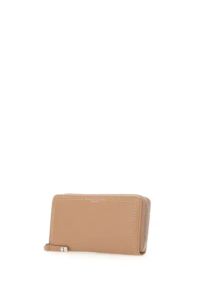 Gianni Chiarini Bubble Zip-around Wallet In Brown