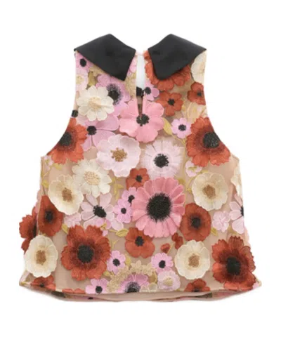 Dorothee Schumacher Blooming Meadow Silk-trimmed Top In Multi